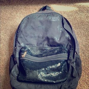 Multiple Pocket Pink Brand Backpack Sequin